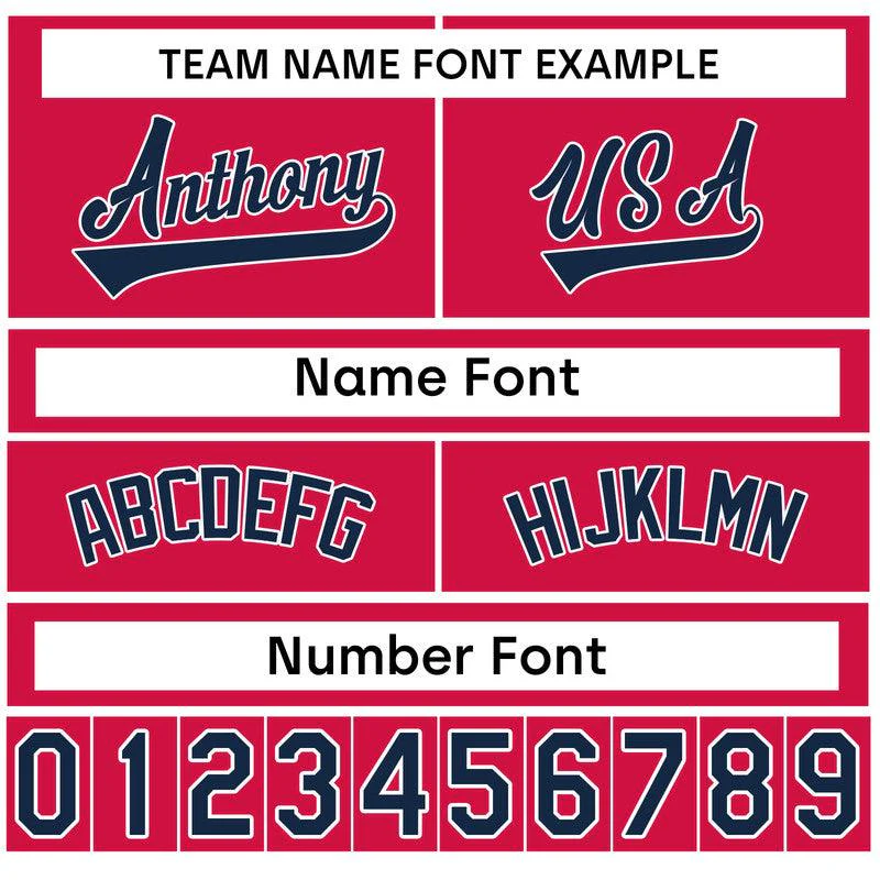 Custom Crimson Blue-White Authentic Classic Baseball Jersey