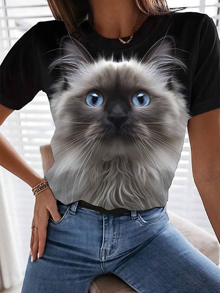 Print Short Sleeve Casual Tee